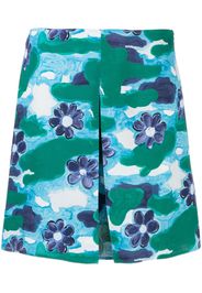 Marni floral-print mini skirt - Blu