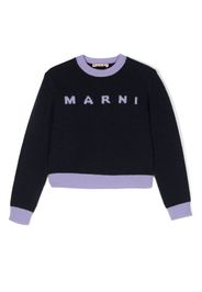 Marni Kids Felpa con design color-block - Blu