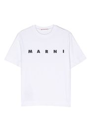 Marni Kids logo-print crew-neck T-shirt - Bianco