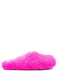 Marni shearling slip-on slides - Rosa