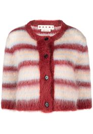 Marni striped button-up cardigan - Rosso