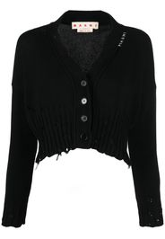 Marni distressed V-neck cardigan - Nero