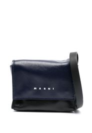 Marni logo-print messenger bag - Nero