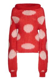 Marni intarsia-knit roll-neck jumper - Rosso