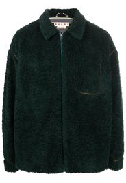 Marni Teddy long-sleeve jacket - Verde