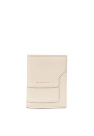 Marni panelled debossed-logo leather wallet - Toni neutri