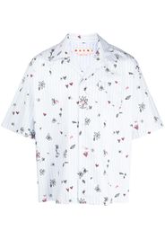 Marni Camicia Magic Garden a maniche corte - Blu