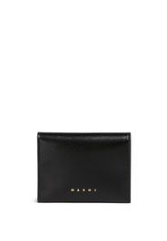 Marni logo-print bi-fold Saffiano cardholder - Nero