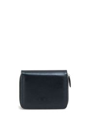 Marni logo-embossed leather wallet - Nero
