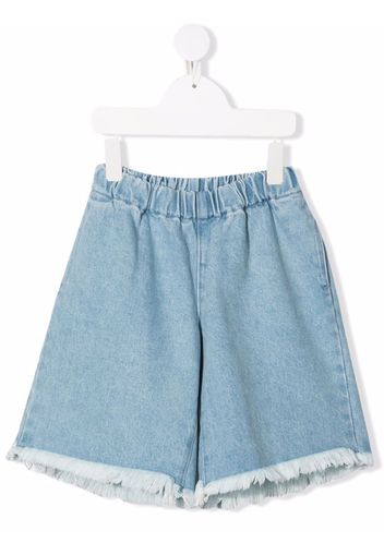 Marques'Almeida KIDS wide-leg denim shorts - Blu