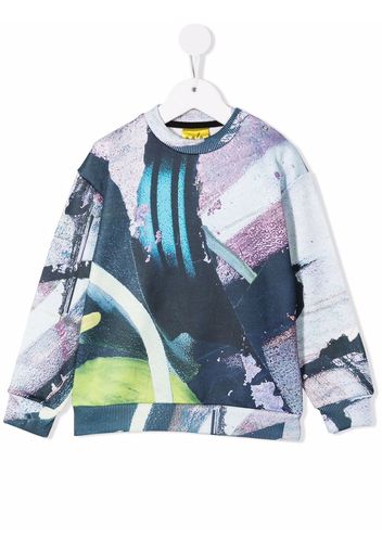 Marques'Almeida KIDS graffiti-print jersey sweatshirt - Viola