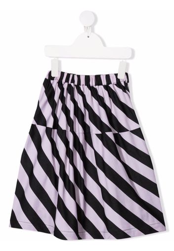 Marques'Almeida KIDS striped organic cotton skirt - Nero