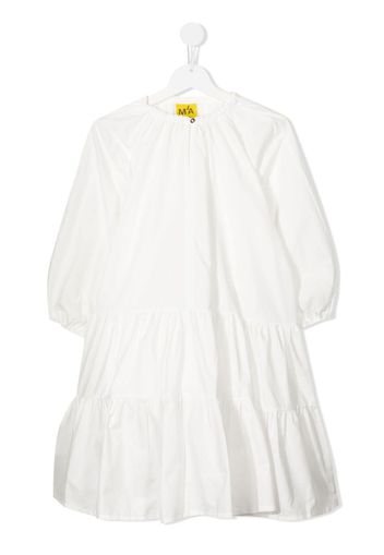 Marques'Almeida KIDS tiered organic cotton dress - Bianco