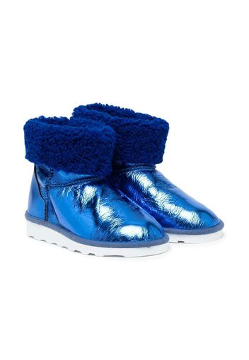 Marques'Almeida KIDS patent leather ankle boots - Blu