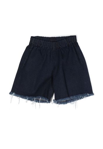 Marques'Almeida KIDS Retro raw-cut denim shorts - Blu