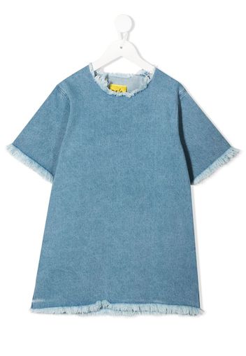 Marques'Almeida KIDS raw-cut denim T-shirt - Blu