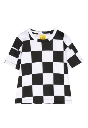 Marques'Almeida KIDS bold check-pattern T-shirt - Nero