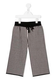 Marques'Almeida KIDS striped straight-leg trousers - Nero