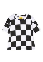 Marques'Almeida KIDS bold check-pattern T-shirt - Nero