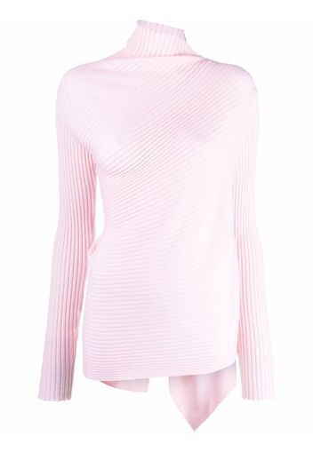 Marques'Almeida draped-detail merino sweater - Rosa