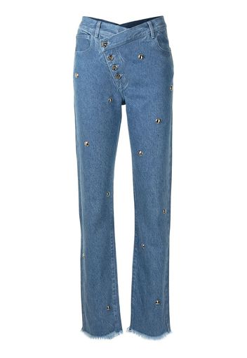 Marques'Almeida Jeans dritti con vita media - Blu