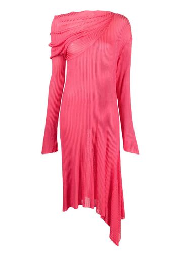 Marques'Almeida ribbed-knit asymmetric dress - Rosa
