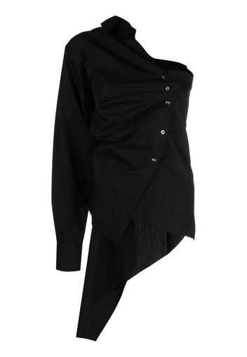 Marques'Almeida asymmetric one-shoulder shirt - Nero