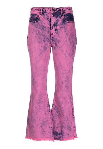 Marques'Almeida bleached-effect flared cropped jeans - Rosa