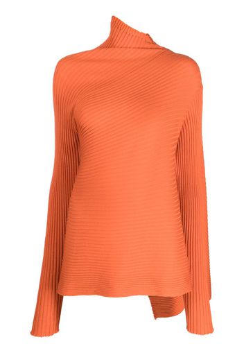 Marques'Almeida asymmetric-design ribbed-knit jumper - Arancione