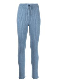 Marques'Almeida ribbed-knit merino leggings - Blu