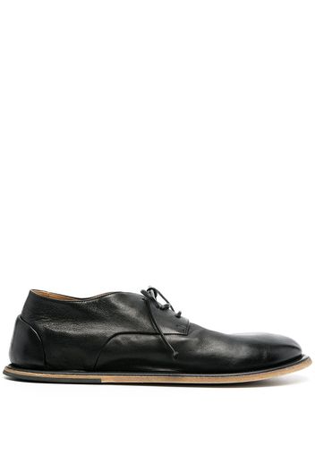 Marsèll flat-rounded lace-uo leather shoes - Nero