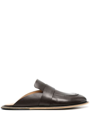 Marsèll flat leather slides - Marrone