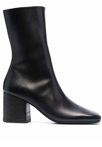 Marsèll square-toe mid-calf leather boots - Nero