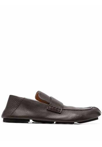 Marsèll almond-toe leather loafers - Marrone