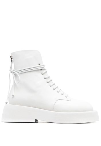 Marsèll zip-back leather ankle boots - Bianco