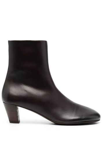 Marsèll round-toe leather ankle boots - Marrone