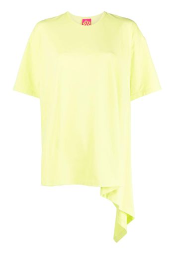 Marshall Columbia asymmetric-hem cotton T-shirt - Verde