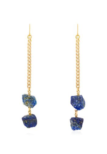 18kt gold vermeil lapis lazuli drop earrings