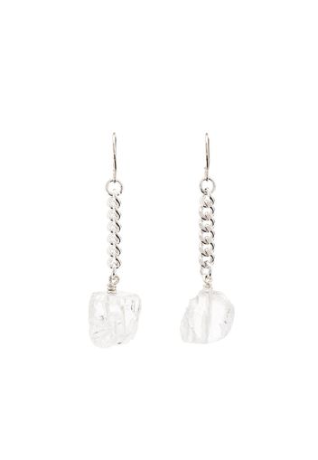 Märta Larsson Sterling silver Keep Me Hanging clear quartz earrings - Bianco