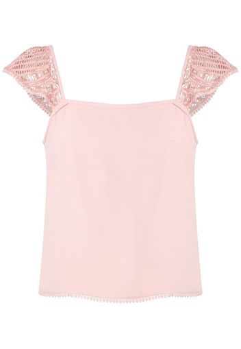 Martha Medeiros Top con scollo quadrato - Rosa