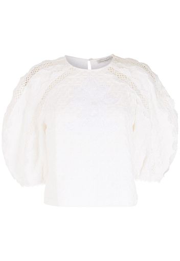 Martha Medeiros Blusa crop Veronica - Bianco