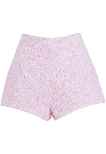 Martha Medeiros Shorts corti Bia con ricamo - Rosa