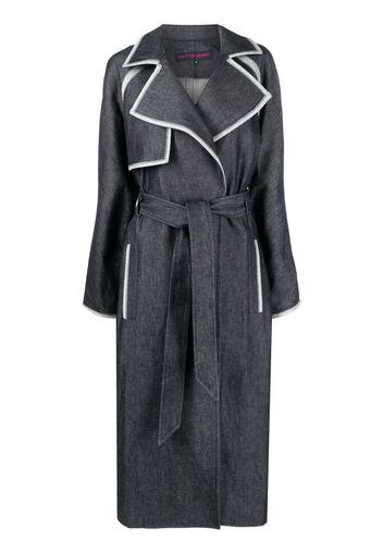 Martin Grant Trench con bordo a contrasto - Blu