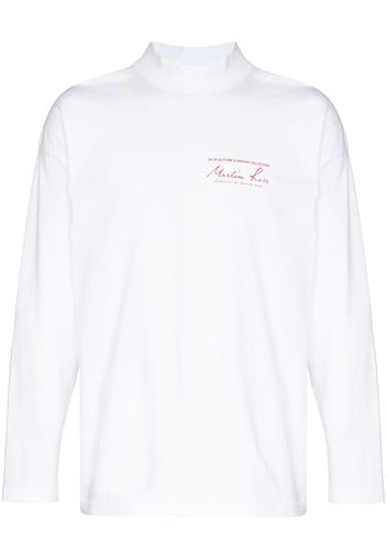 Martine Rose Top a maniche lunghe con stampa - Bianco