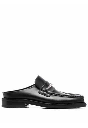 Martine Rose square-toe leather loafers - Nero