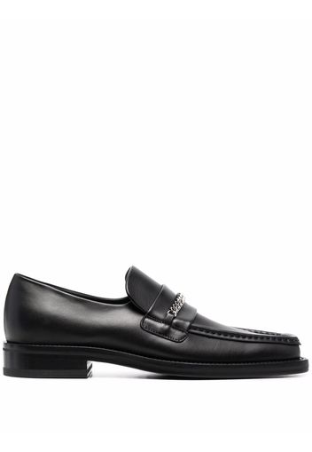 Martine Rose square-toe leather loafers - Nero