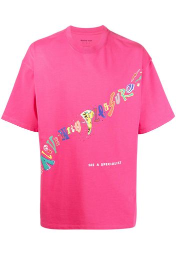 Martine Rose slogan-print T-shirt - Rosa