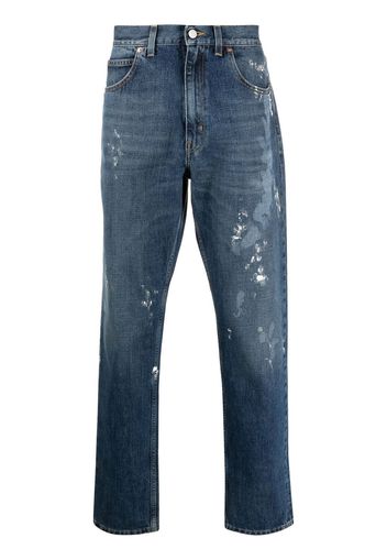 Martine Rose painter-wash straight jeans - Blu