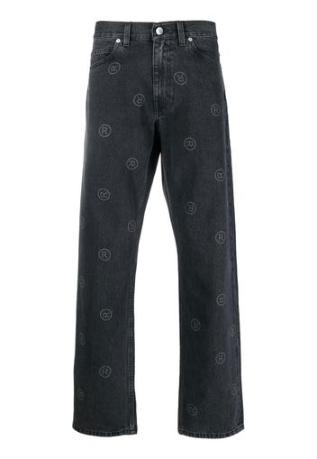 Martine Rose logo straight-leg jeans - Nero