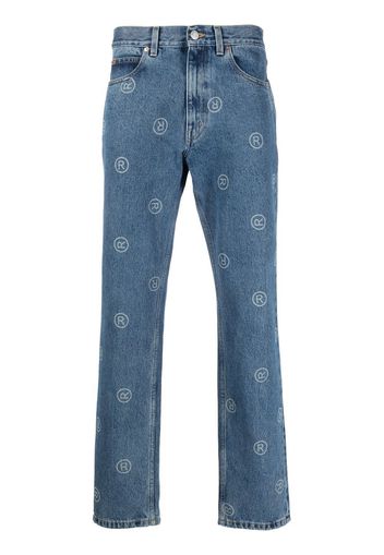 Martine Rose logo straight-leg jeans - Blu